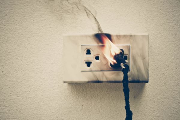 Electrical Outlet On Fire Electrical Outlet On Fire